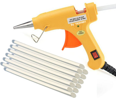 

Yashmit Orange 20 Watt on off Switch with 12 Hot Melt Sticks Standard Temperature Corded Glue Gun(7 mm)