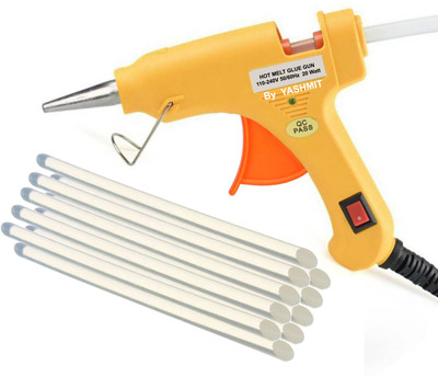 

Yashmit Orange 20 Watt on off Switch with 10 Hot Melt Sticks Standard Temperature Corded Glue Gun(7 mm)
