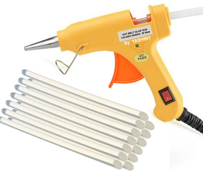 

Yashmit Orange 20 Watt on off Switch with 13 Hot Melt Sticks Standard Temperature Corded Glue Gun(7 mm)