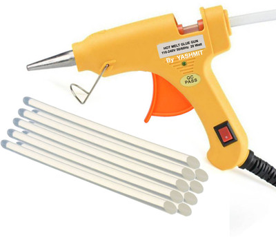 

Yashmit Orange 20 Watt on off Switch with 9 Hot Melt Sticks Standard Temperature Corded Glue Gun(7 mm)