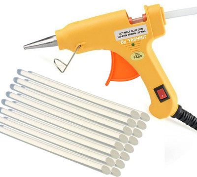 

Yashmit Orange 20 Watt on off Switch with 16 Hot Melt Sticks Standard Temperature Corded Glue Gun(7 mm)