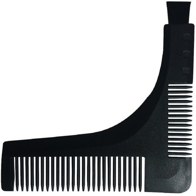 

Confidence Premium Quality Beard Shaper Comb With Small Brush For Men (Black)