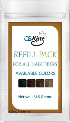 

Osking Hair Building Fibers Refill Pack 31.5 Grams (Hair Loss Concealer) For All Fibres (Natural Black)(31.5 g)