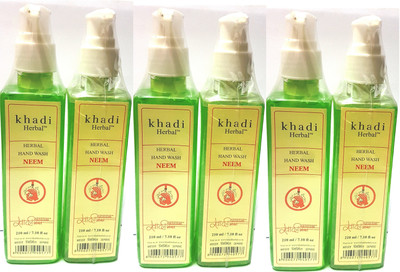 

Khadi Herbal Neem Hand Wash - Pack of 6(1260 ml, Pump Dispenser, Pack of 6)
