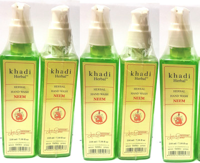 

Khadi Herbal Neem Hand Wash - Pack of 5(1050 ml, Pump Dispenser, Pack of 5)