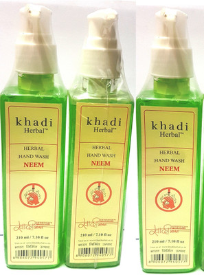 

Khadi Herbal Neem Hand Wash - Pack of 3(630 ml, Pump Dispenser, Pack of 3)