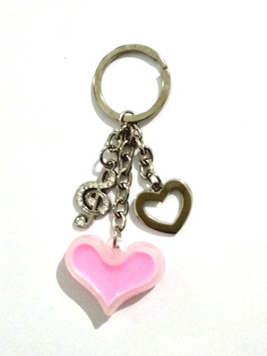 

PRIMEMART Pink love heart key chain Key Chain