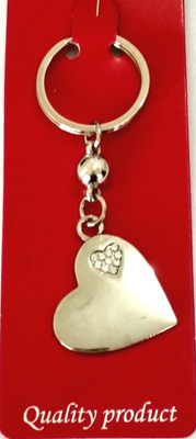 

PRIMEMART sliver love heart key chain Key Chain
