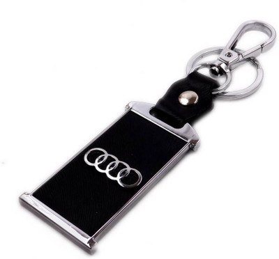 

Shubheksha Audi Logo Leather-Metallic Locking Key Chain