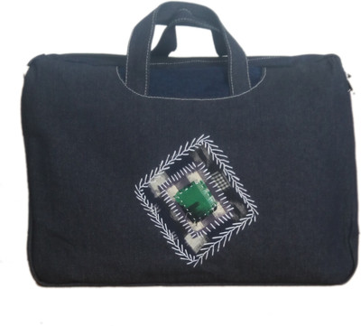 

A.K Bags 17 inch Expandable Laptop Tote Bag(Blue), Dark blue