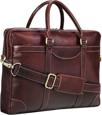 

FLARIAL LEATHER 15.6 inch Expandable Laptop Messenger Bag(Brown)