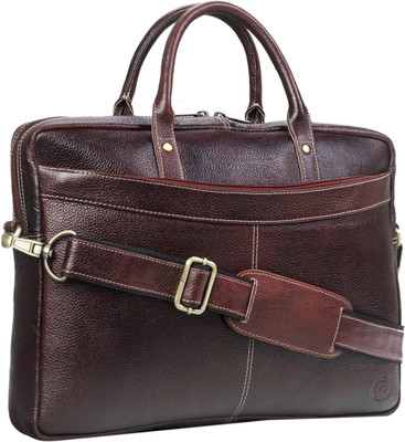 

FLARIAL LEATHER 15.6 inch Expandable Laptop Messenger Bag(Brown)