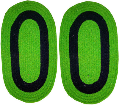 TrueValue Creations Polyester Door Mat(Light Green, Medium, Pack of 2)