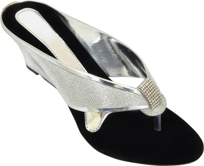 

Skoovf Women Silver Wedges