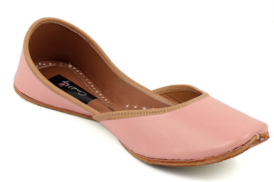 

Coral Haze Premium Quality Leatherite Women's Punjabi Fashionable Stylish Juttis Peach Bellies For Women(Pink