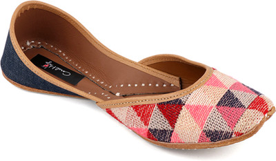 

Coral Haze Premium Quality Jacquard Women's Punjabi Fashionable Stylish Jutti Multi Jutis For Women(Multicolor