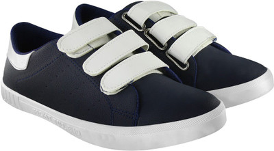 

Blinder Men's Navy Blue White Velcro Trendy casual Sneakers For Men(Navy, White