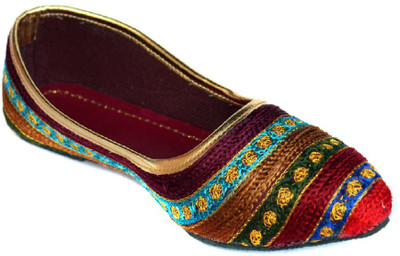 

RAJASTHANI JUTI MULTICOLOR LEHRIYA SHOE Jutis For Women(Multicolor, Multi