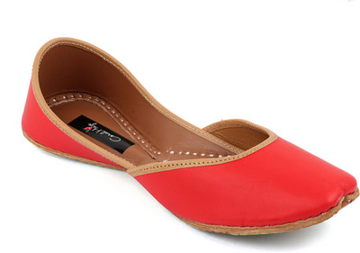 

Coral Haze Premium Quality Leatherite Women's Punjabi Fashionable Stylish Juttis Red Casuals For Women(Red
