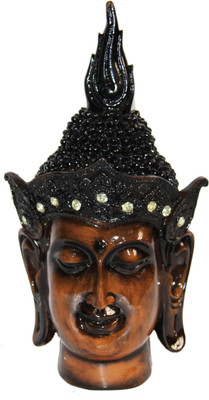 

Gaba Trend Meditating Buddha Head Decorative Showpiece - 27 cm(Polyresin, Brown)