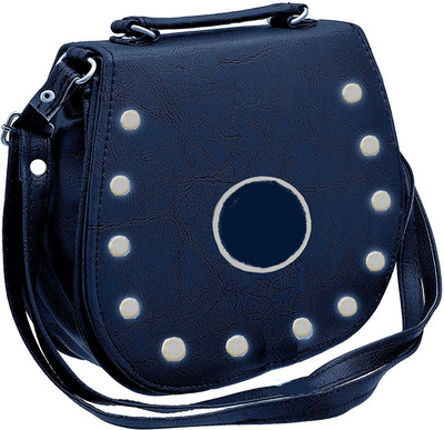 

BUY FOR CHANGE LLP Women Casual Blue PU Sling Bag