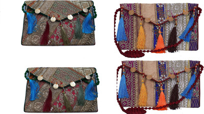 

SUVASANA Women Evening/Party Multicolor Cotton Sling Bag