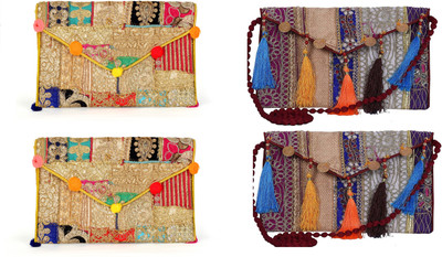 

SUVASANA Women Evening/Party Multicolor Cotton Sling Bag