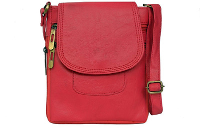 

Bizarre Vogue Women Casual Red PU Sling Bag