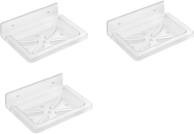 

SSS - Acrylic Unbreakable Square Soap Dish Set of 3 pcs (Type - Square)(Clear)