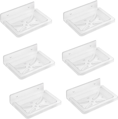 

SSS - Acrylic Unbreakable Square Soap Dish Set of 6 pcs (Type - Square)(Clear)
