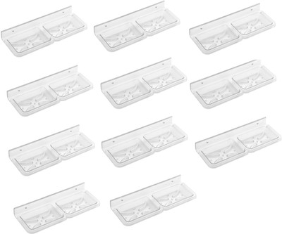 

SSS - Acrylic Unbreakable Double Square Soap Dish Set of 11 pcs (Type - Double Square)(Clear)