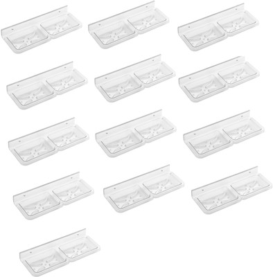 

SSS - Acrylic Unbreakable Double Square Soap Dish Set of 13 pcs (Type - Double Square)(Clear)