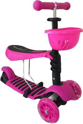 

ShopMeFast 3 in 1 Scooter Kids Ride On With Adjustable Handle And Seat Tricycle(Pink)