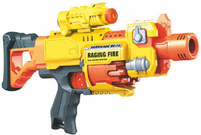 

Pacific Toys Blaze Storm Soft Bullet Gun,10-Dart Rotating Drum, Battery Operated(Multicolor)