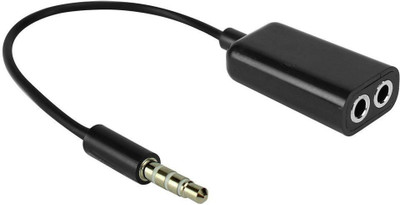 

Freya Premium 3.5mm Stereo Audio Male to 2 x 3.5mm Female Earphone/ HEADPHONE Splitter Cable USB Adapter(Black)