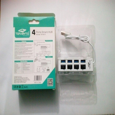 Terabyte 4 Port Usb Hub External High Speed For Better Experiance With Bold Style And Power Button 4port smart hub tb-0672 USB Hub(white or black) available at flipkart for Rs.245