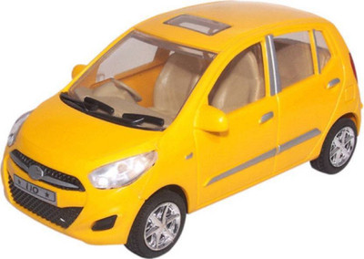 

MN OVERSEAS Die Cast i10 Push and Pull along Car for kids(Yellow)