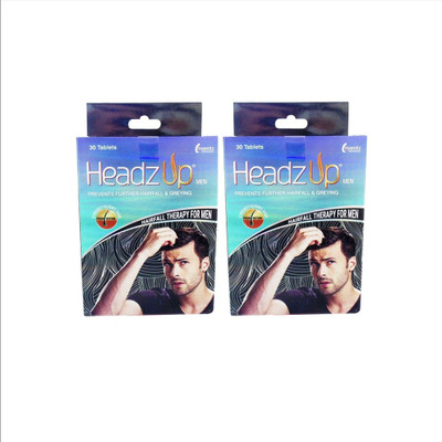 

headzup HeadzUp Men ( HAIRFALL THERAPY FOR MEN ) - Pack of 2 ( 2X30 Tabs.)(60 No)
