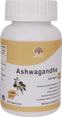 

WILD FOREST Ashwagandha Pure Extract 500 mg, 60 Veggie Capsules(60 No)