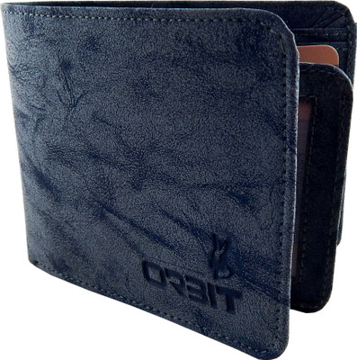 

Orbit Men Blue Genuine Leather, Fabric Wallet(7 Card Slots)