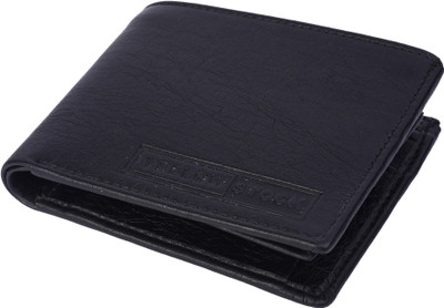 

yellow stock Boys Black Artificial Leather Wallet(4 Card Slots)