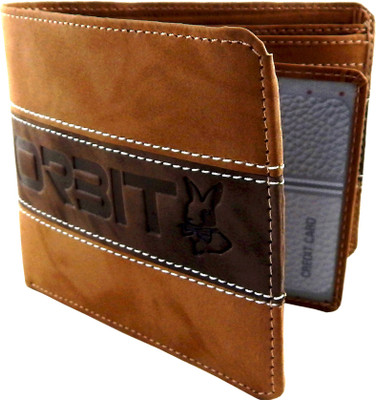 

Orbit Men Tan Genuine Leather, Fabric Wallet(5 Card Slots), Brown;tan