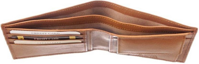 

shar Men Tan Artificial Leather Wallet(5 Card Slots)