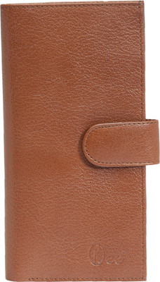 

Orkee Girls Tan Genuine Leather Document Holder(12 Card Slots)