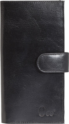

Orkee Girls Black Genuine Leather Document Holder(12 Card Slots)