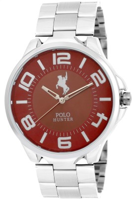 Polo Hunter Maroon Chain Night Rider Stylish Fashionable Analog Watch  - For Men   Watches  (Polo Hunter)