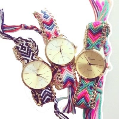 View SIMONE fabric multicolored fancy and attractive belt Watch  - For Girls  Price Online