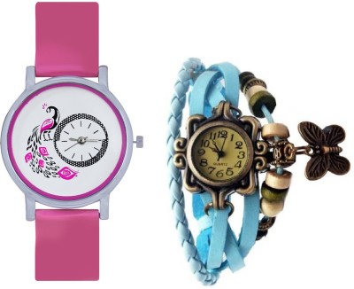 INDIUM NEW SKY BLUE WATCH WITH BUTTERFLY WATCH WITH PEACOCK WATCH LATEST DESIGN FROM PLANET ZONE WATCH WAREHOUSE Watch  - For Girls   Watches  (INDIUM)
