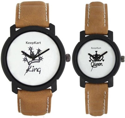 Keepkart Designer Rich Look Professional King And Queen Dial Print For Men And Women Watch  - For Couple   Watches  (Keepkart)
