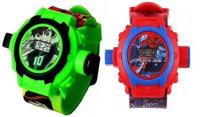 

Mettle BEN10 & Spiderman Kids Projector Watch MT-KDW-1701-B10-SM Watch - For Boys & Girls Watch - For Boys & Girls
